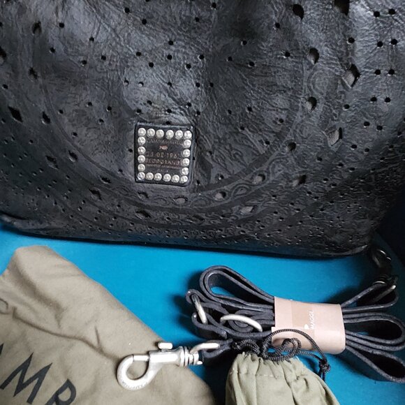 Daisy Center Studded Large Campomaggi Shopper Black NWT - Picture 10 of 11